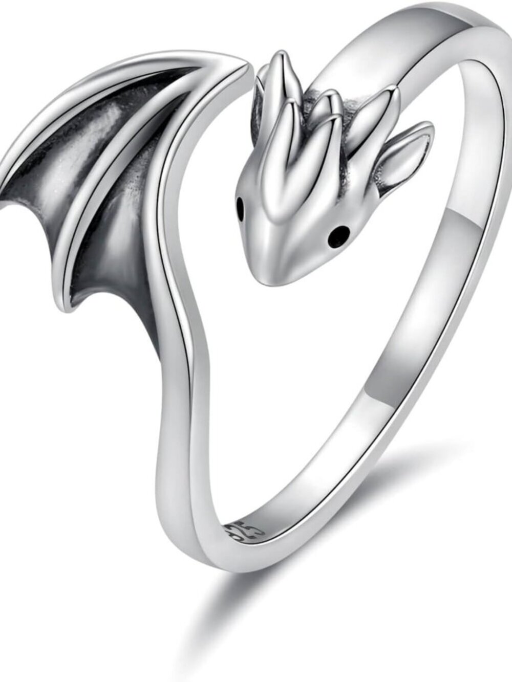 Adjustable 925 Sterling Silver Dragon Ring - Unique Jewelry Gift for Dragon